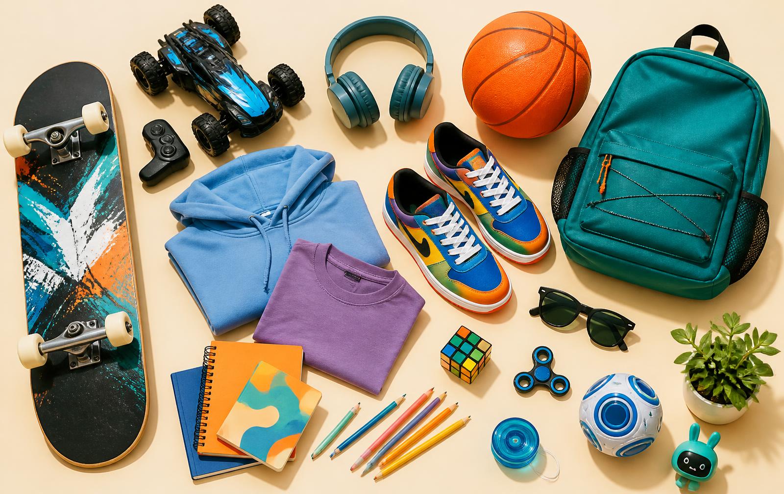 Skate, mochila, ropa, zapatillas, carro de control remoto, papelería y juguetes seleccionados por TNT